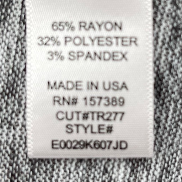 La La Land Heathered Gray Long Sleeve Tunic Top Dress Size Small - Picture 4 of 8